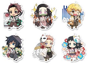 Eformed Demon Slayer: Kimetsu no Yaiba Deco!tto Acrylic Ball Chain Vol.1 (Set of 6) (Anime Toy)