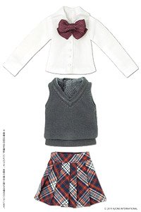 After School Set (Gray x Red) (Fashion Doll)