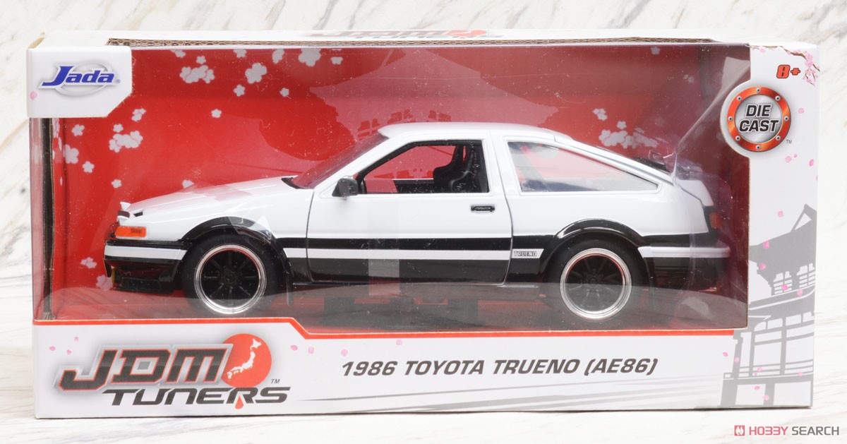 JDM Tuners 1986 Toyota Trueno AE86 White (Diecast Car) Package2