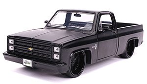 Just Trucks 1985 Chevy C-10 Pickup Custom Grossy Black (Diecast Car)