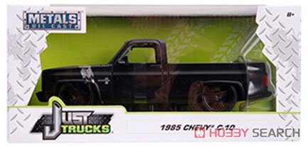 Just Trucks 1985 Chevy C-10 Pickup Custom Grossy Black (Diecast Car) Package1