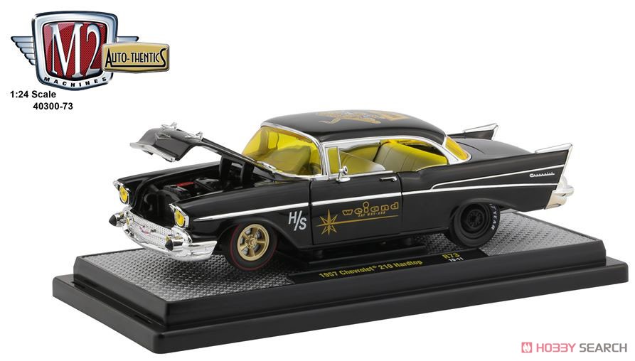 1957 Chevrolet 210 Hardtop - Weiand - Gloss Black (Diecast Car) Item picture1