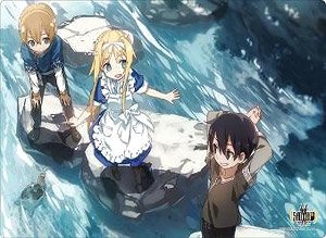 Bushiroad Rubber Mat Collection Vol.505 Dengeki Bunko Sword Art Online [Kirito & Eugeo & Alice] (Card Supplies)
