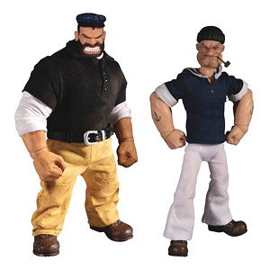 ONE:12 Collective/ Popeye: Popeye & Bluto Stormy Seas Ahead 1/12 Action Figure Box Set (Completed)