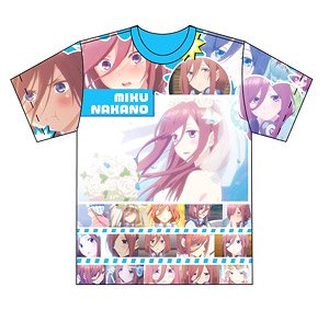 The Quintessential Quintuplets Full Graphic T-Shirt M Size Miku Nakano (Anime Toy)