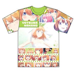 The Quintessential Quintuplets Full Graphic T-Shirt M Size Yotsuba Nakano (Anime Toy)