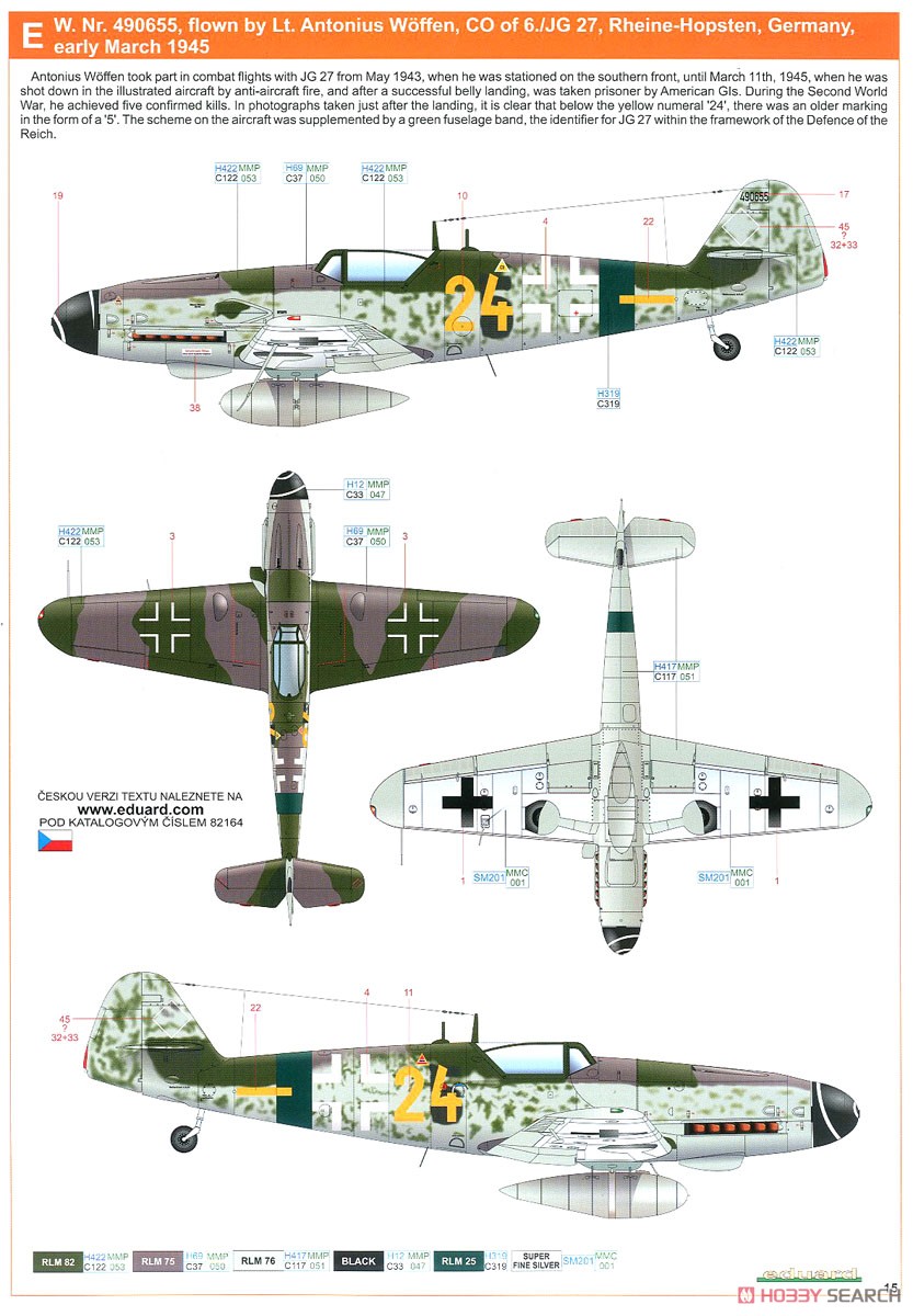 Bf109G-10 エルラ プロフィパック (プラモデル) 塗装6