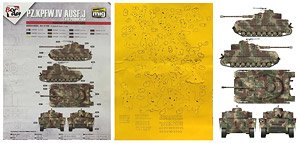 Camouflaged Masking Sheet A for German Pz.kpfw.IV (Plastic model)