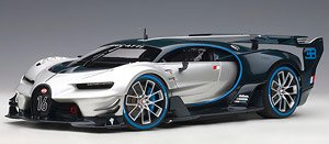 Bugatti Vision Gran Turismo (Metallic Silver / Blue Carbon) (Diecast Car)