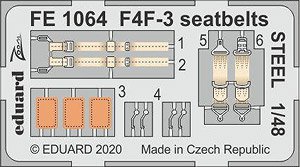 Zoom Etched Parts for F4F-3 Seatbelts Steel (for Hobby Boss) (Plastic model)