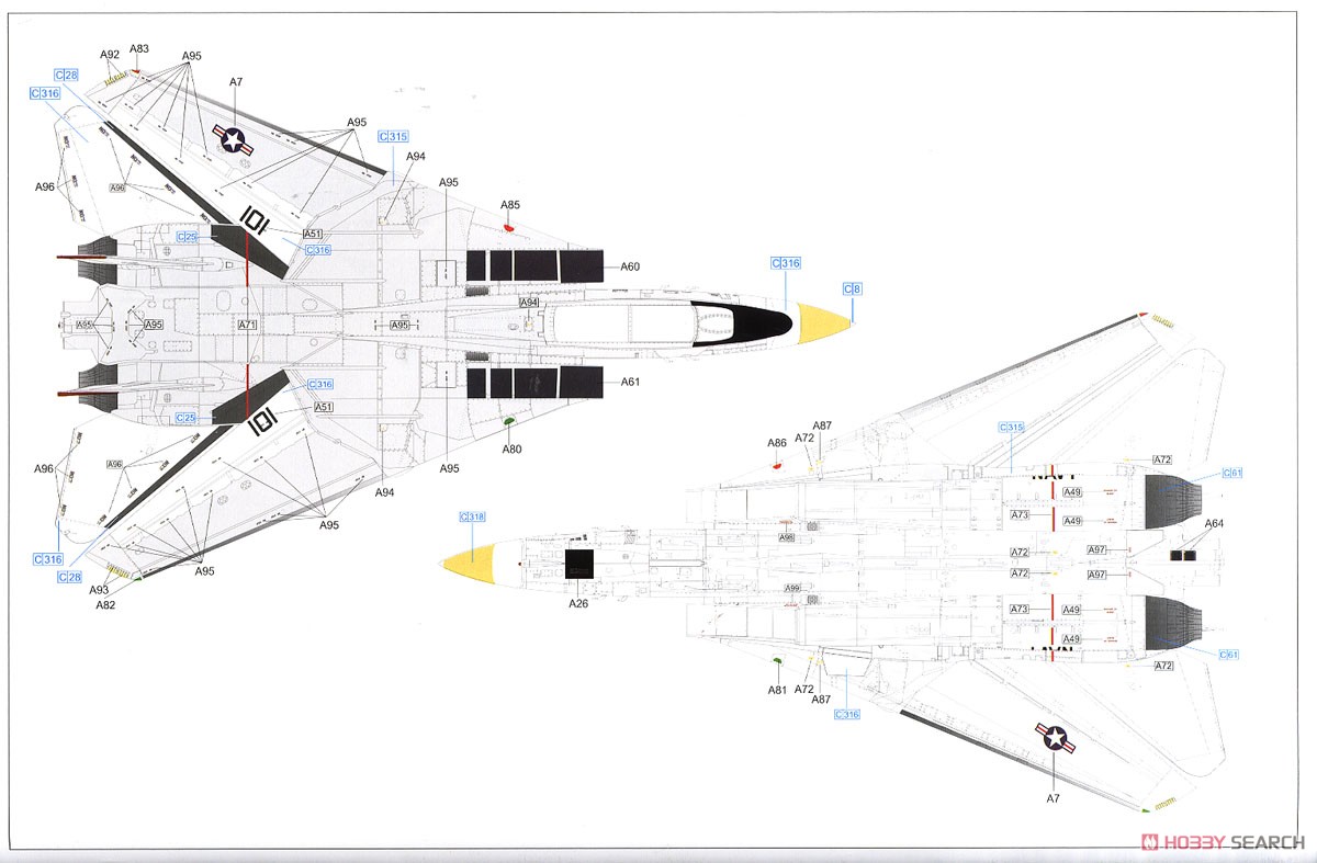 アメリカ海軍 F-14A 艦上戦闘機 (プラモデル) 塗装8