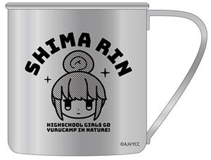 Yurucamp Rin Shima`s Face Stainless Mug Cup (Anime Toy)