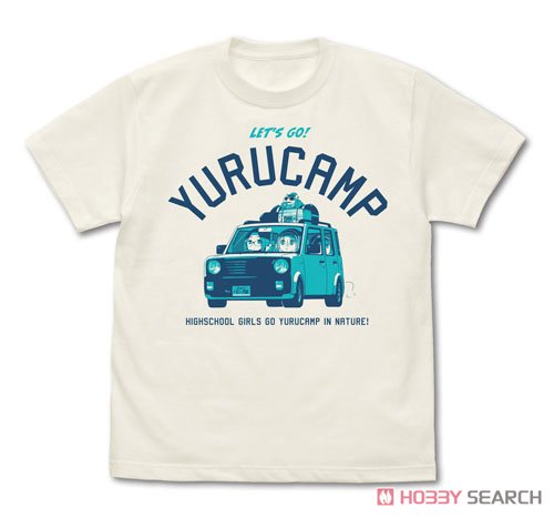 Yurucamp Yurucamp Car T-shirt Sakura & Nadeshiko & Rin Ver. Vanilla White L (Anime Toy) Item picture1