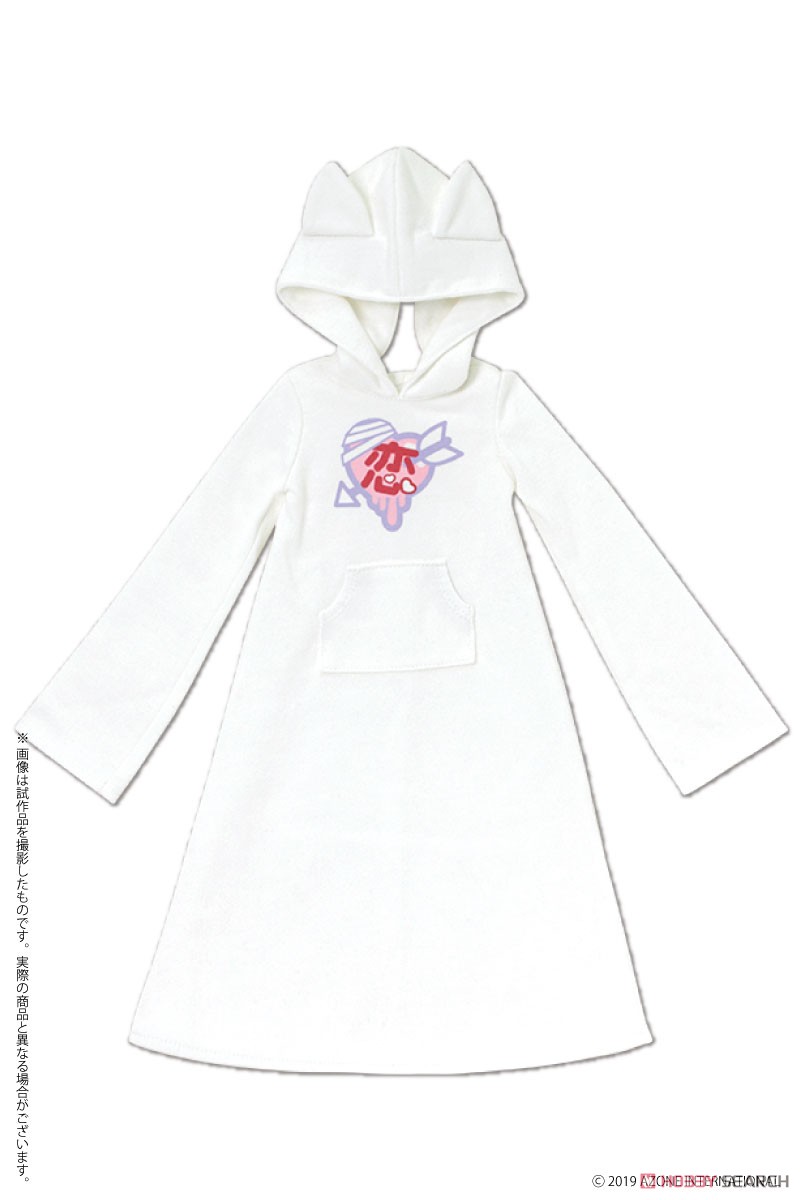 AZO2 Yamikawa * Nekomimi Hood One-piece Dress (White) (Fashion Doll) 商品画像1