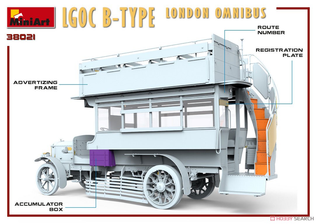 ロンドン2階建てバス LGOC Bタイプ (プラモデル) その他の画像5