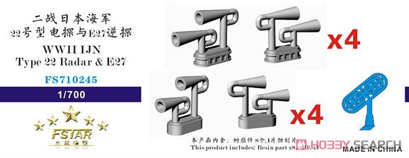 WW.II 日本海軍 仮称二号電波探信儀二型 ＆E27型電波探知機 (プラモデル) パッケージ1