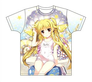 Magical Girl Lyrical Nanoha Detonation Full Color Print Dry T-Shirt Snow Dome Fate M (Anime Toy)