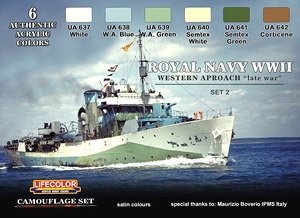 WWII 英国海軍カラーセット #2 ウエスタンアプローチ 戦争後期 (塗料)