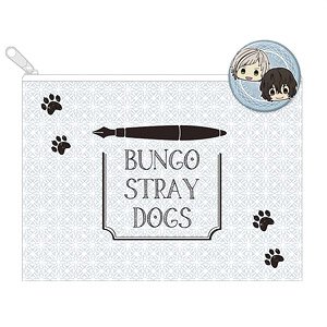 Bungo Stray Dogs Flat Pouch w/Can Badge A (Anime Toy)
