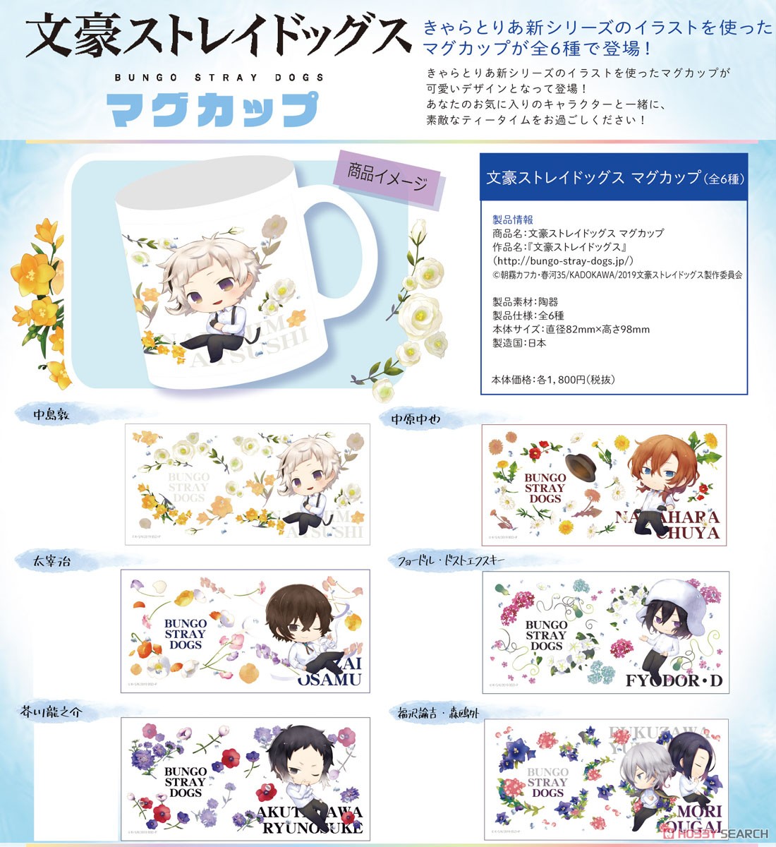 文豪ストレイドッグス マグカップ 中島敦 (キャラクターグッズ) その他の画像1