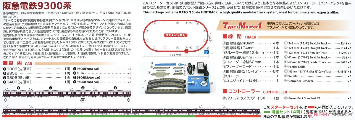 Nゲージ スターターセット 阪急電鉄9300系 京都線 (4両セット＋マスター1[M1]) (鉄道模型) 解説1