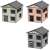 Painted House Set C (Showa Modern House) (Set of 3) (Unassembled Kit) (Model Train) Other picture2