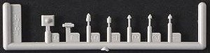 [ 8079 ] Roof Parts (Fuse, Antenna) Suburban Type (4 Pieces Each) (Model Train)