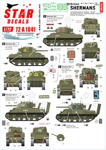 WWII British Shermans 75th D-Day Special Sherman MkI/II/III/I Hybrid (Decal)