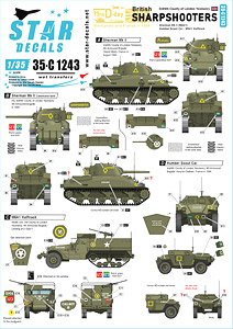 WWII ブリティッシュシャープシューターズ D-ディ75周年スペシャル 英軍シャーマンMkII他 (デカール)