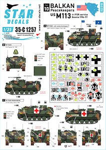 Balkan Peacekeepers #10 US M113 in IFOR service in Bosnia 1996-97 (Decal)