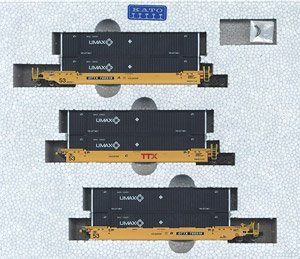 MAXI-IV TTX 新ロゴ UMAXコンテナ搭載 (3両セット) ★外国形モデル (鉄道模型)