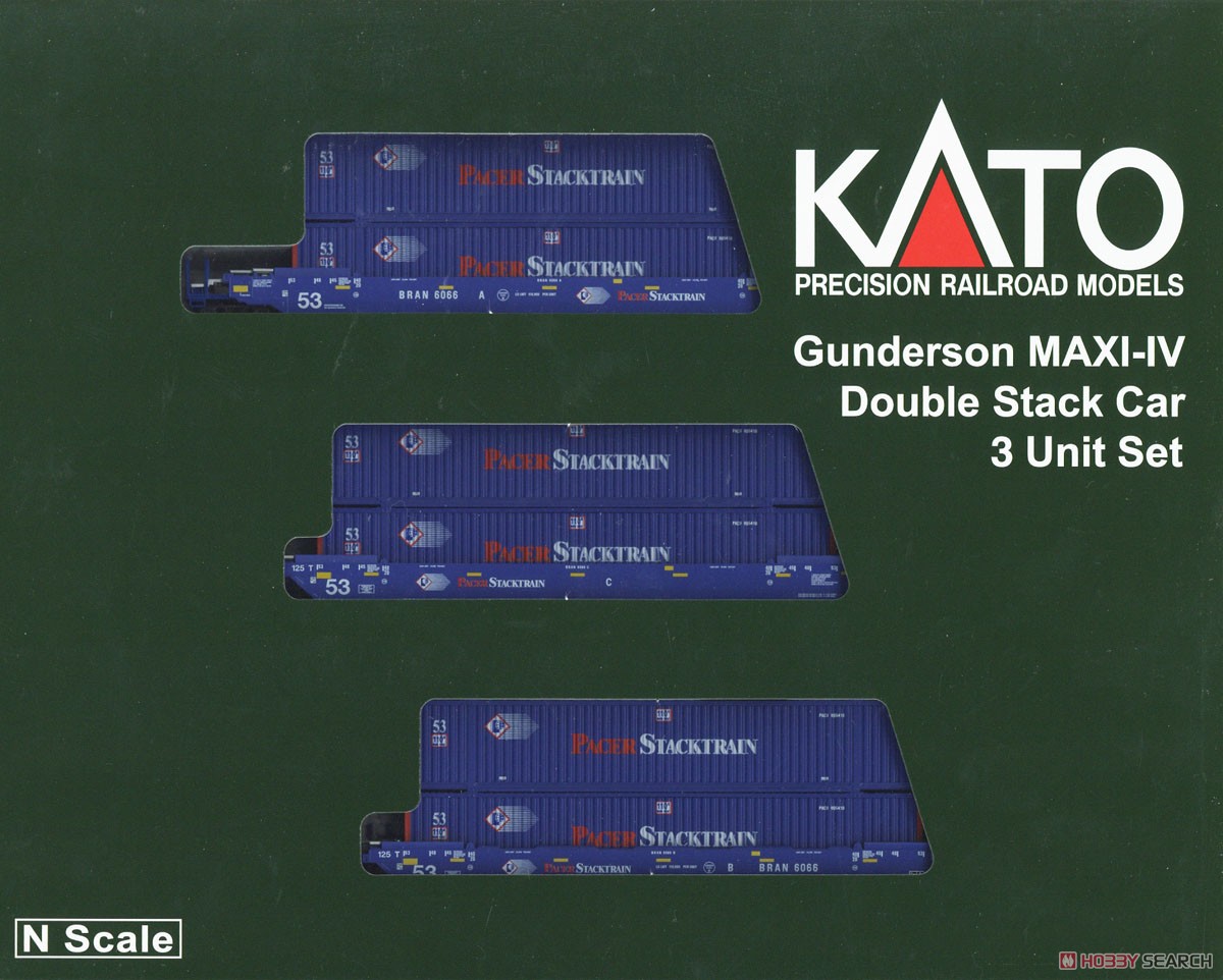 MAXI-IV Pacer #BRAN6066 w/Pacer Container (3-Car Set) (Model Train) Package1