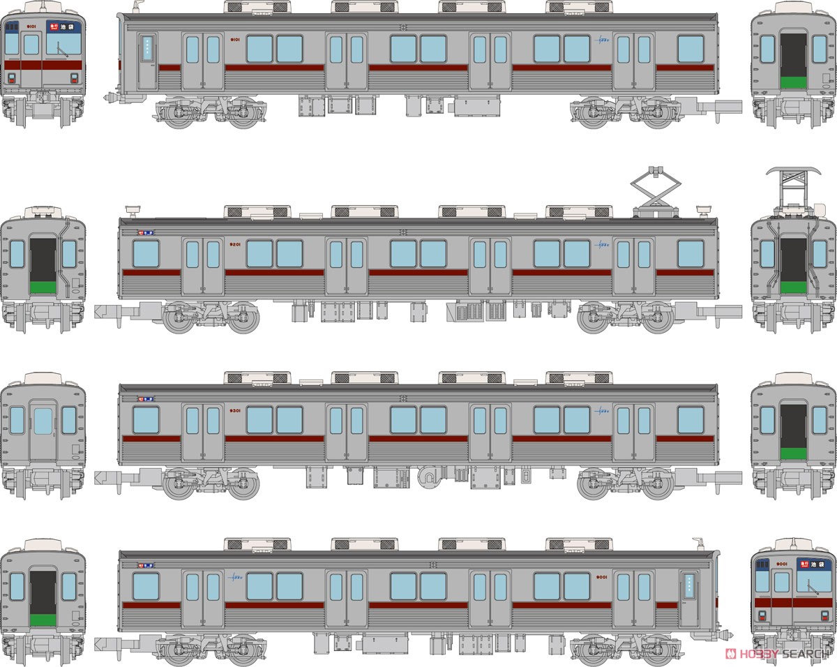 鉄道コレクション 東武鉄道 9000系 9101編成 現行仕様 (4両セット) (鉄道模型) その他の画像1