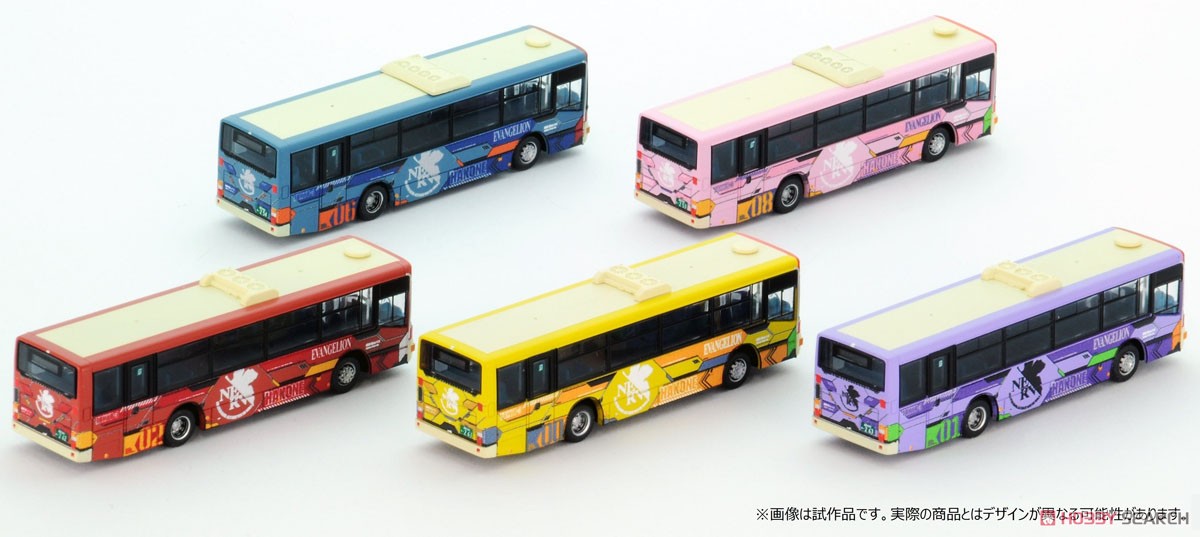 ザ・バスコレクション 箱根登山バス エヴァンゲリオンバス (5台セット) (鉄道模型) 商品画像2