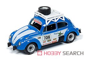 Volkswagen Beetle Racing Blue/White (Diecast Car) Other picture1