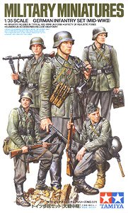 German Infantry Set (Mid-WWII) (Plastic model)