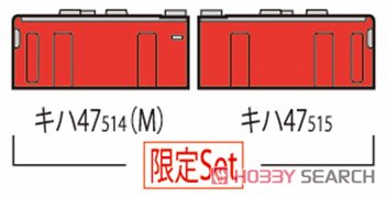 【限定品】 JR キハ47-500形 ディーゼルカー (復活首都圏色・新津運輸区) セット (2両セット) (鉄道模型) 解説2