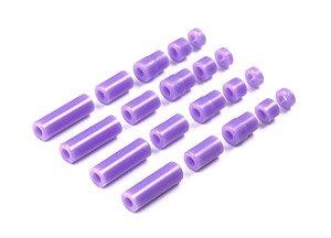 軽量プラスペーサーセット (12/6.7/6/3/1.5mm) (パープル) (ミニ四駆)