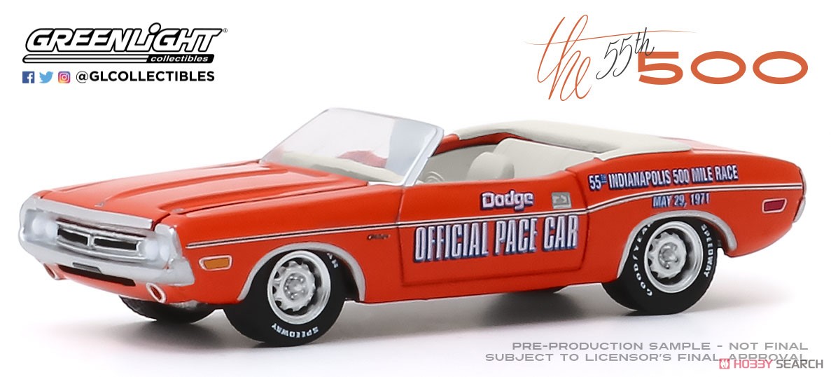 1971 Dodge Challenger Convertible 55th Indianapolis 500 Mile Race Dodge Official Pace Car (Diecast Car) Item picture1