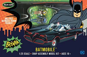 1966 バットモービル バットマン＆ロビンフィギュア付き スナップキット (プラモデル)