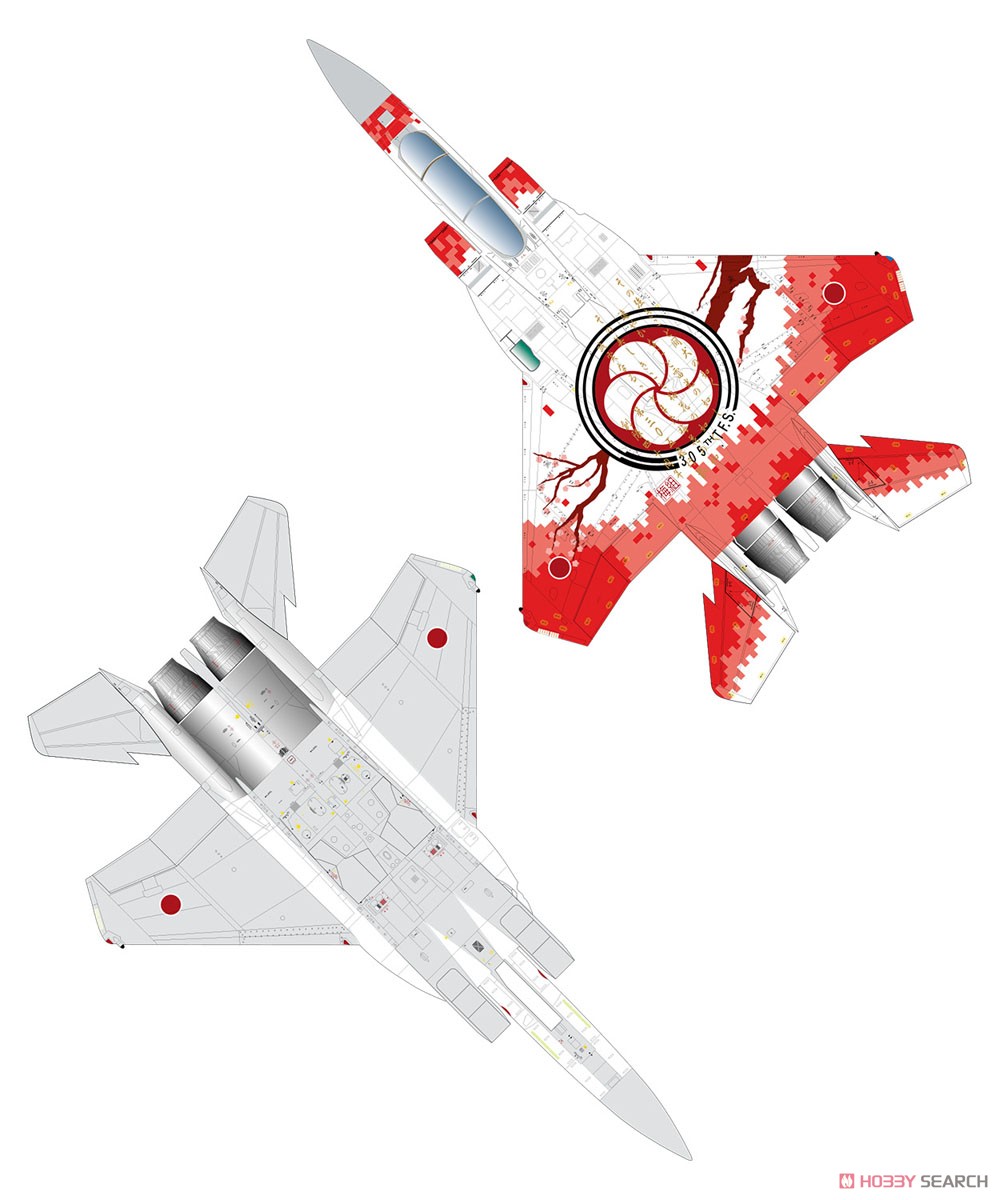 航空自衛隊 F-15J イーグル 第305飛行隊 創隊40周年記念塗装機 ʻ梅組・デジタル迷彩ʼ (プラモデル) その他の画像2