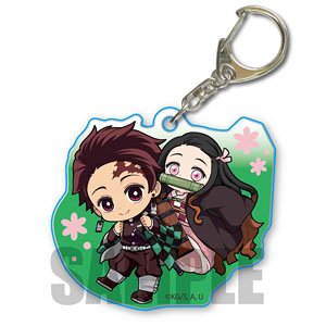 Nezuko to Issho Acrylic Key Ring Demon Slayer: Kimetsu no Yaiba Tanjiro & Nezuko (Anime Toy)