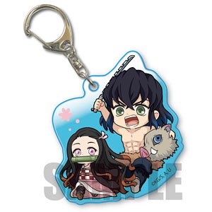 Nezuko to Issho Acrylic Key Ring Demon Slayer: Kimetsu no Yaiba Inosuke & Nezuko (Anime Toy)