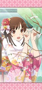 Monogatari Series Puku Puku Nadeko Sengoku (Kamisama ha Kanaeruigai Naindayo) Mini Tapestry (Anime Toy)