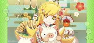 Monogatari Series Puku Puku Shinobu Oshino (Happy New Year) Mini Tenugui (Anime Toy)