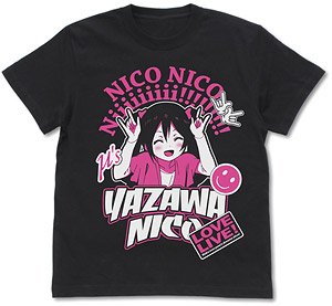 Love Live! Nico Yazawa Emotional T-shirt Black M (Anime Toy)