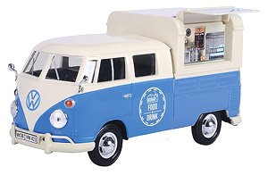 Volkawagen Type2 (T1) Food Truck (White/Blue) (Diecast Car)