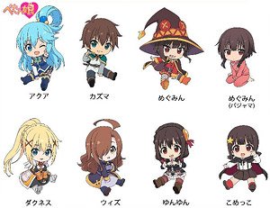 KonoSuba: God`s Blessing on this Wonderful World! Legend of Crimson Petanko Trading Acrylic Strap (Set of 8) (Anime Toy)