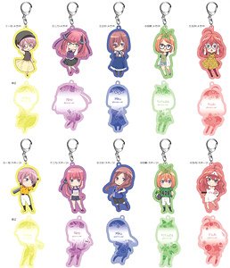 The Quintessential Quintuplets Deformation Trading Acrylic Key Ring Glasses & Sport (Set of 10) (Anime Toy)