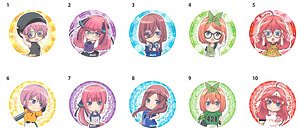 The Quintessential Quintuplets Deformed Trading Can Badge Glasses & Sport (Set of 10) (Anime Toy)